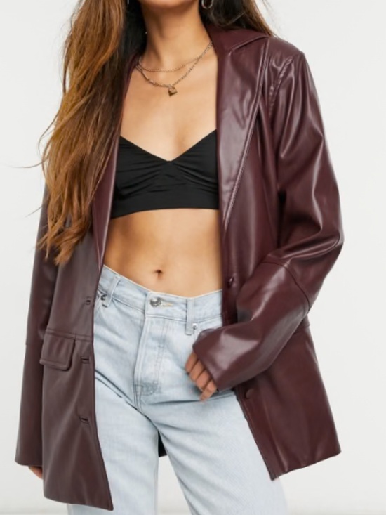 steele. Jackets & Blazers - Steele Women's Burgundy Faux Leather Jacket New with Tags Size Small